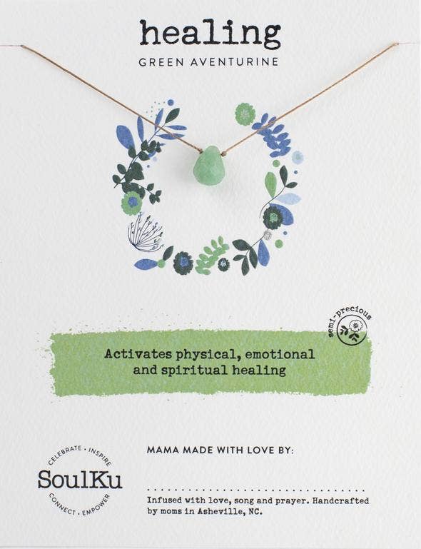 Green Aventurine Soul-Full of Light Necklace Healing -SFOL17 - One Strange Bird