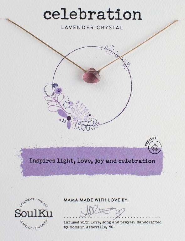 Lavender Crystal Soul Shine Necklace for Celebration - SS3 - One Strange Bird