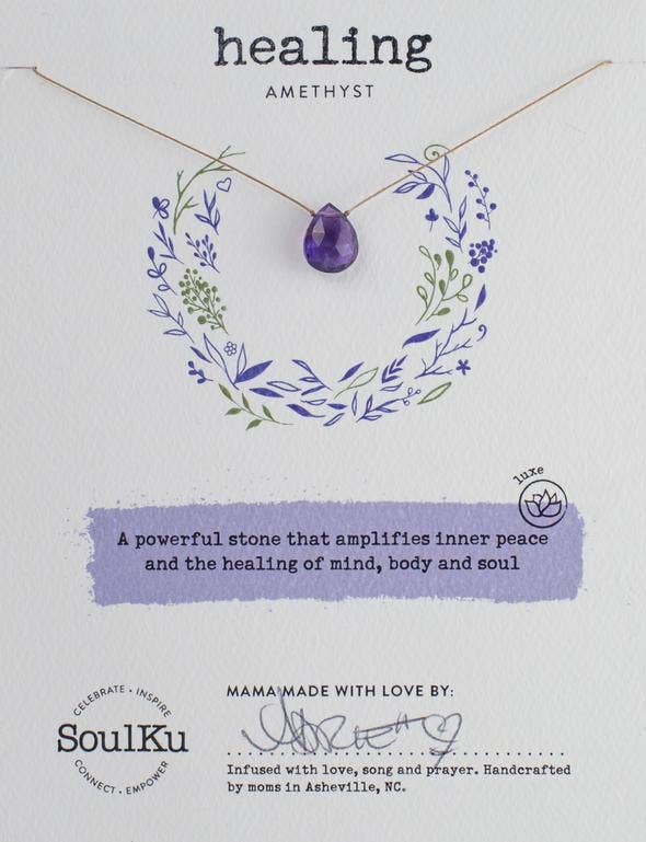 Amethyst Luxe Necklace for Healing - OLOVE5
