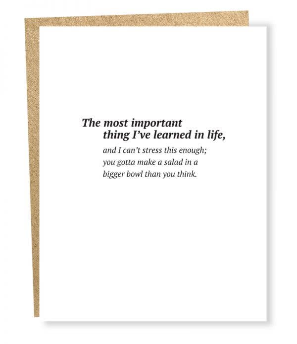 #5027: Salad Card - One Strange Bird