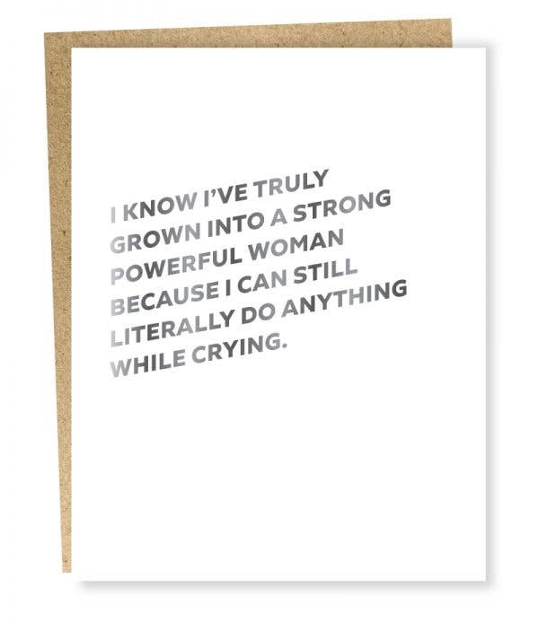 #1025: Powerful Woman Card (Silver Foil) - One Strange Bird