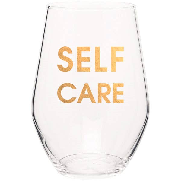Self Care Wine Glass - One Strange Bird