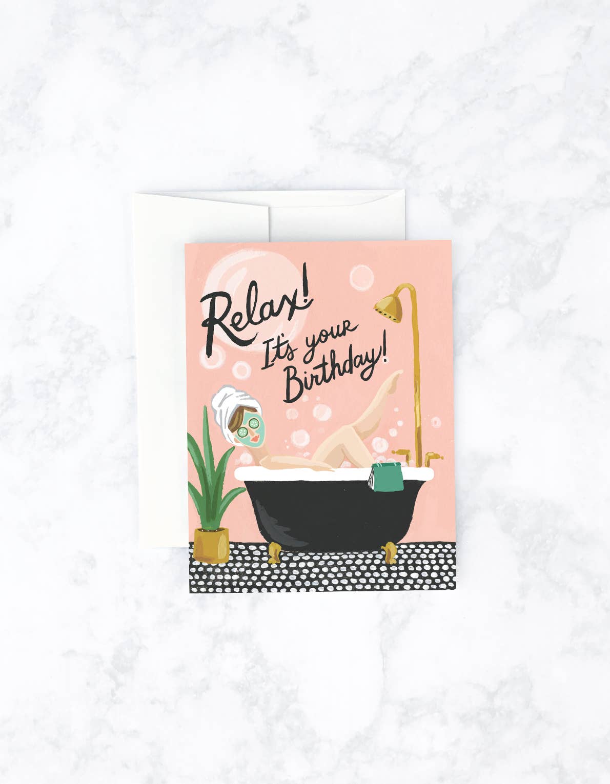 Bubble Bath Card - One Strange Bird