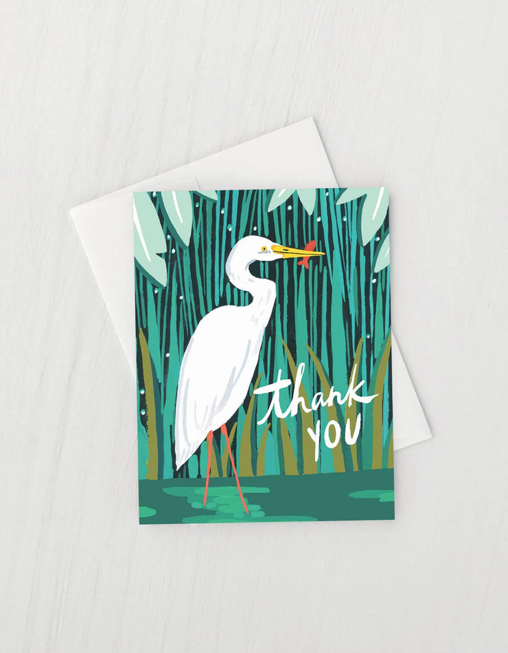 Egret Thank You Card