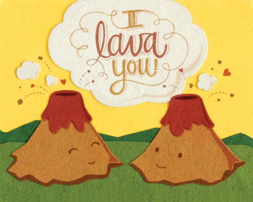 I Lava You Card - One Strange Bird