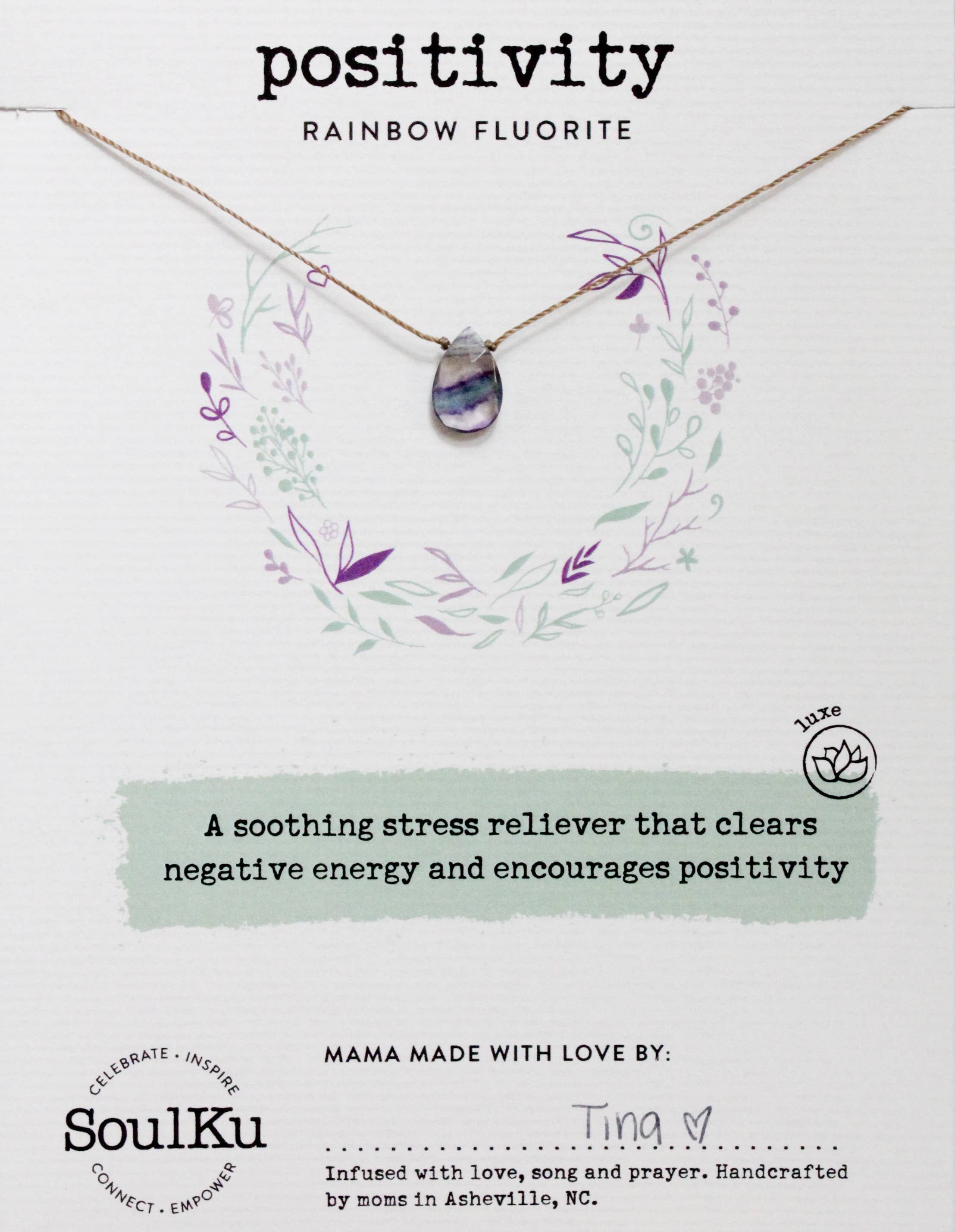 Banded Fluorite Luxe Necklace For Positivity - OLOVE29
