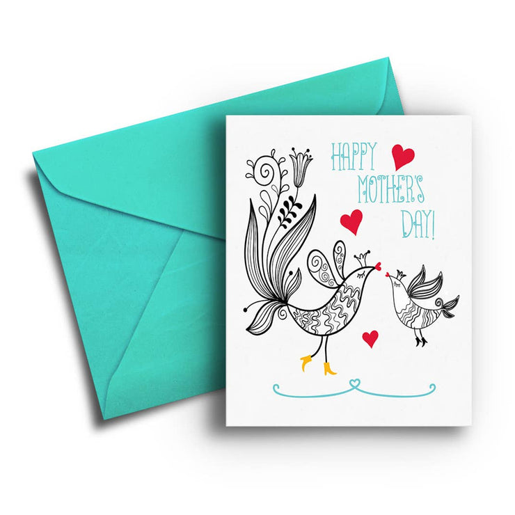 Mom and Baby Bird Mother's Day Card