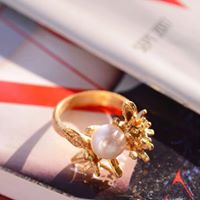Pearl + Holly Ring