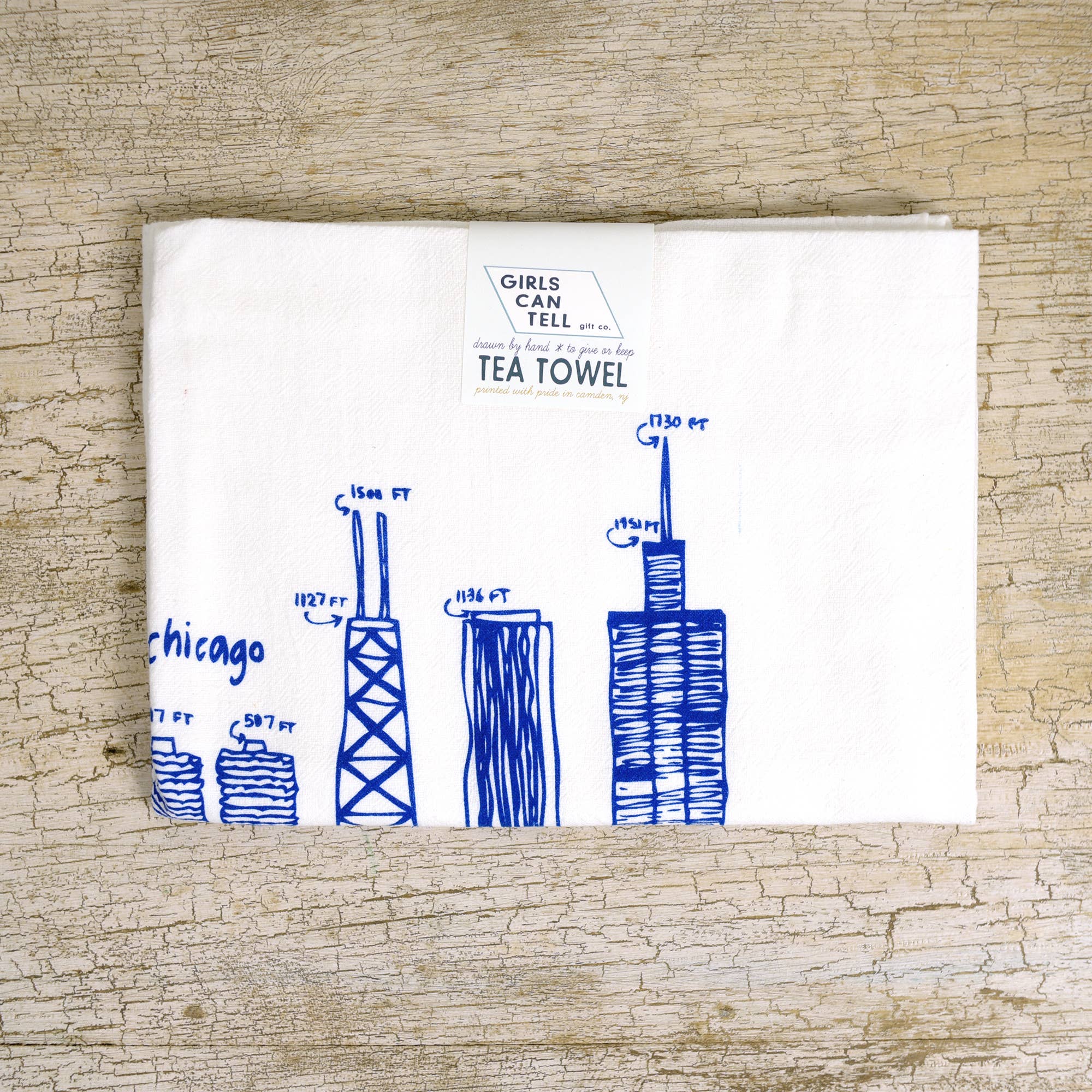 Chicago Buildings Tea Towel - One Strange Bird