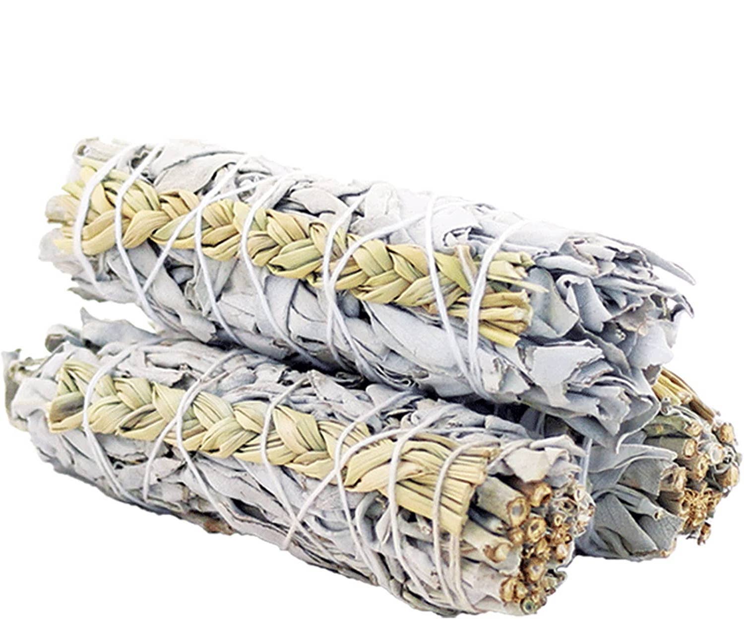White Sage 4" with Sweetgrass Organic Grown in California