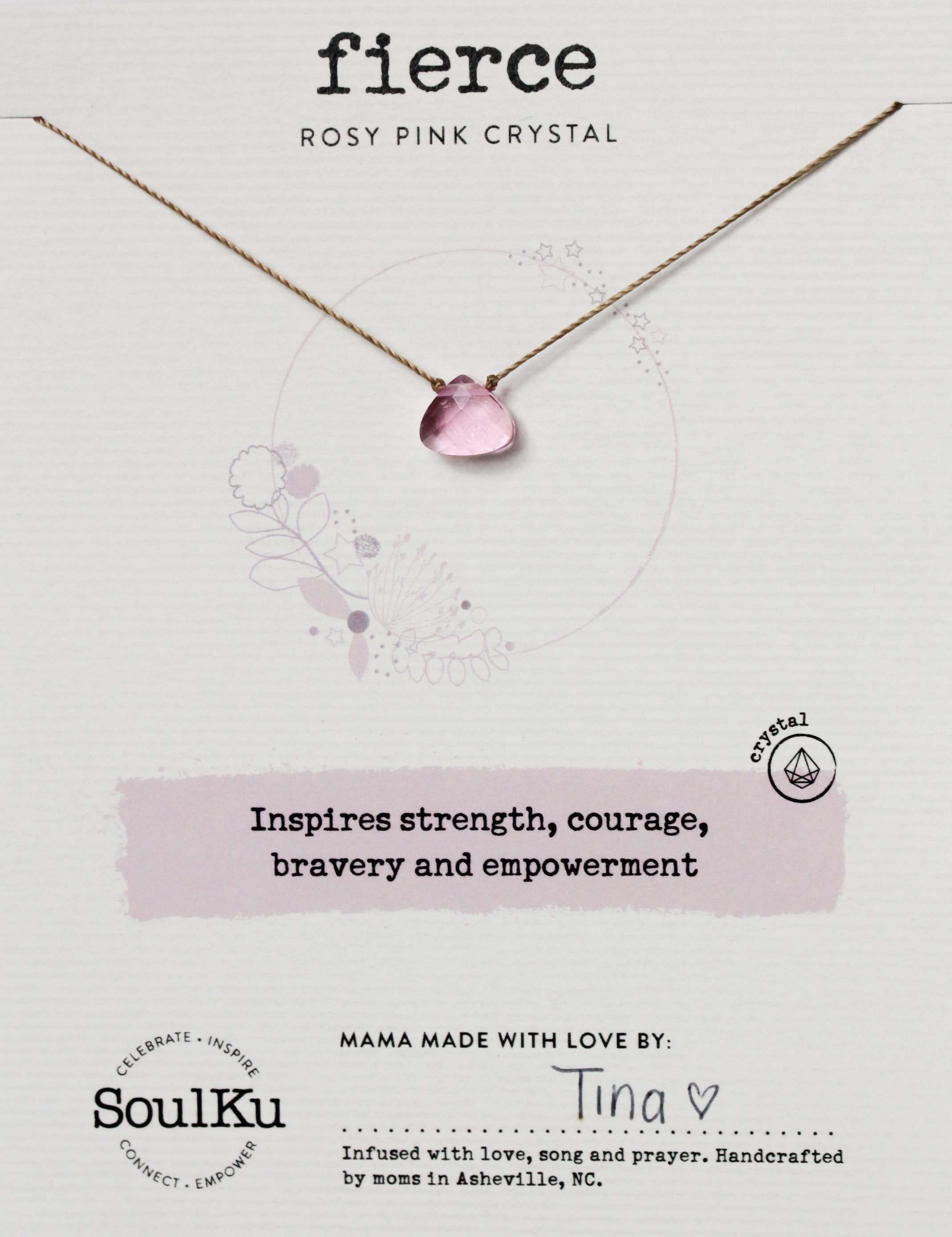 Rosy Pink Soul Shine Necklace for Fierce - SS14