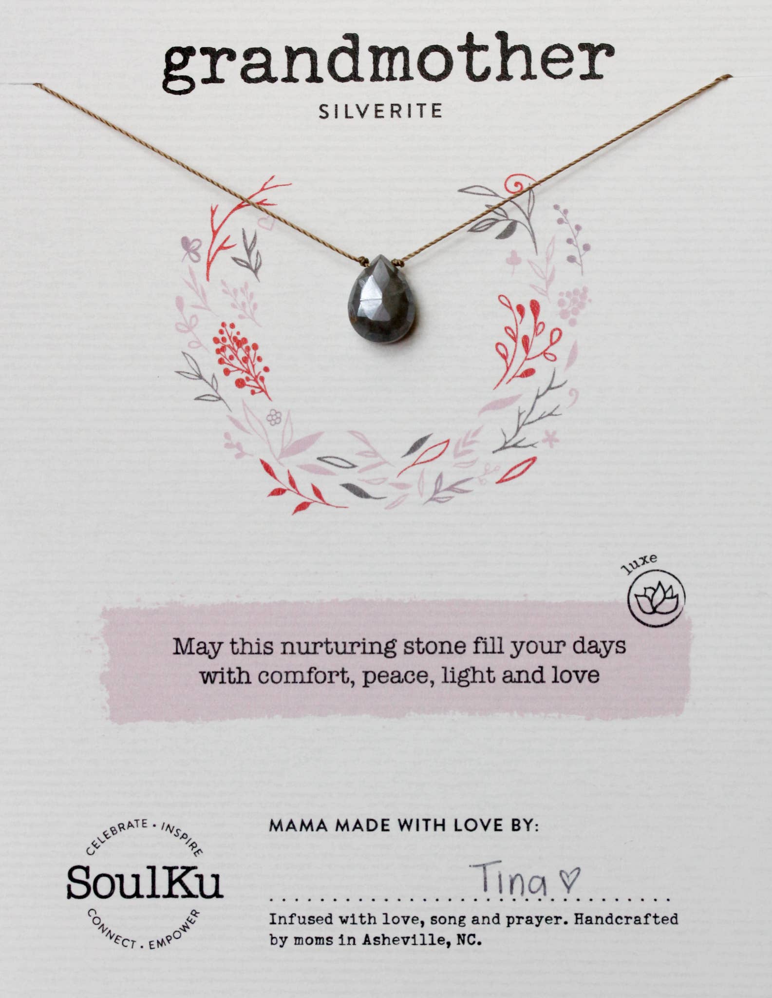 Silverite Luxe Necklace for Grandmother - OLOVE32