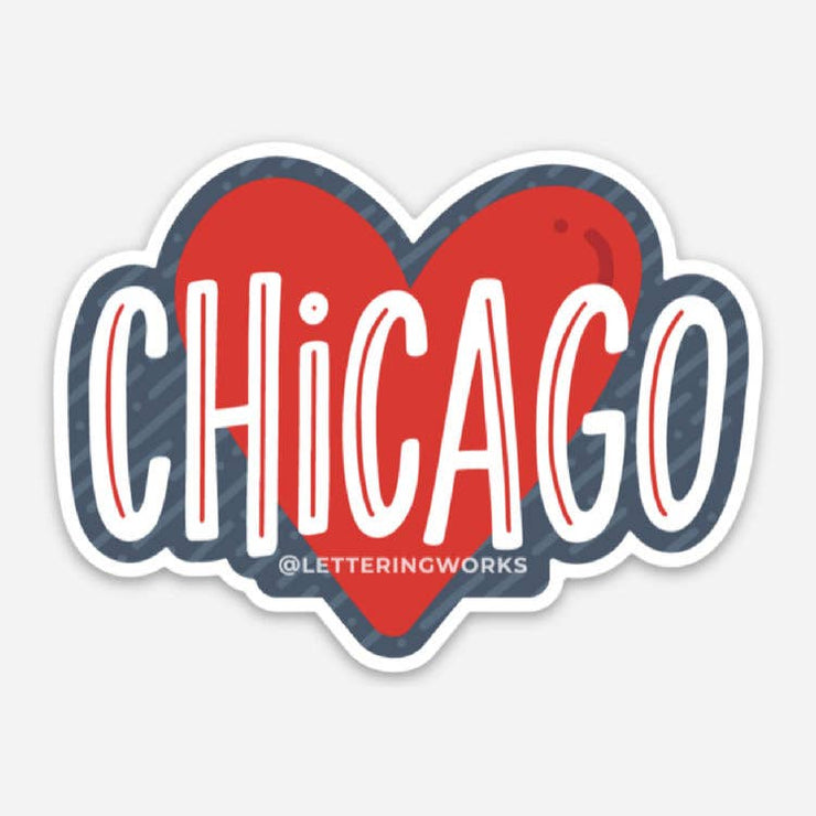 Chicago Heart Sticker