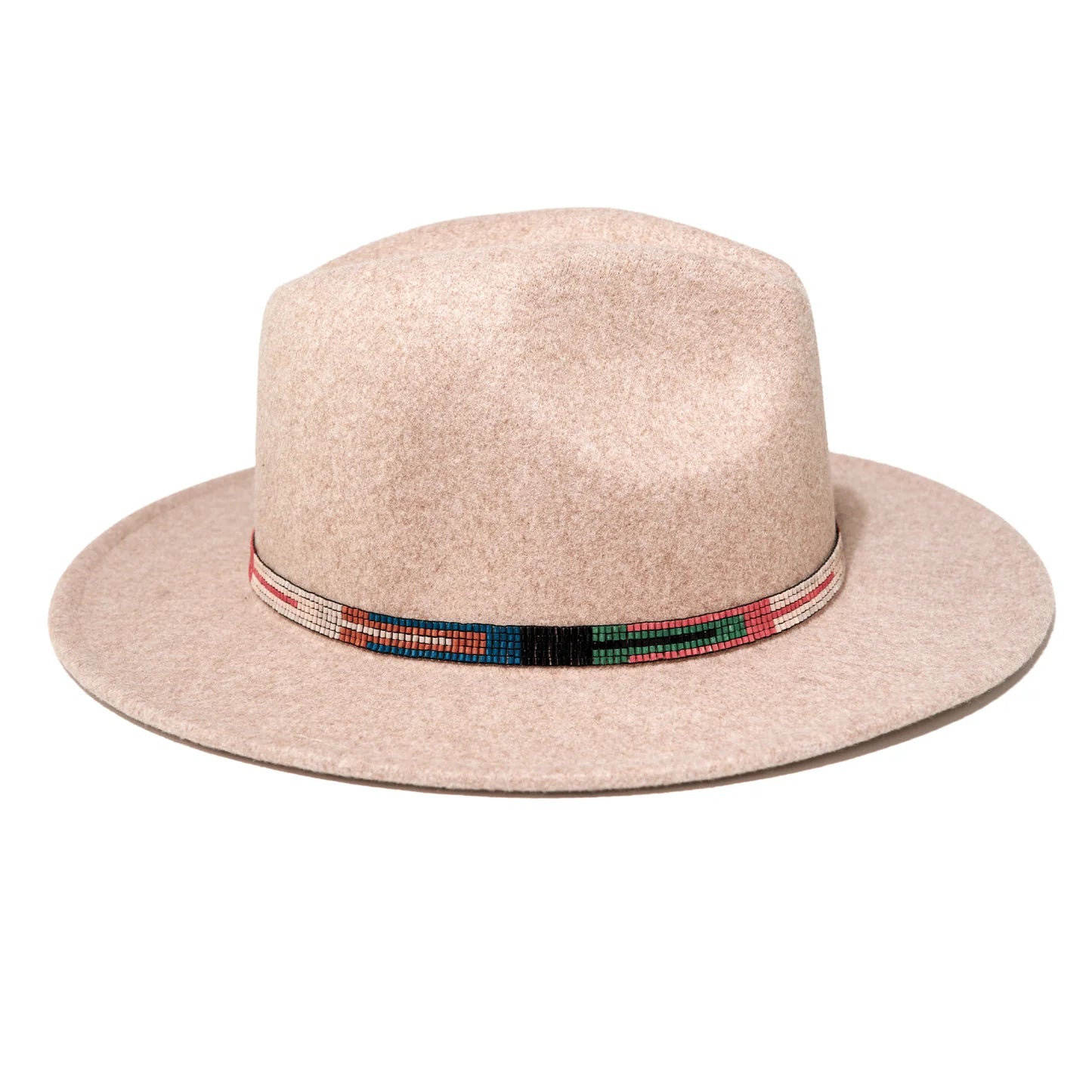 Sarah Geo Shapes Beaded Stretch Hat Band Teal Multicolor