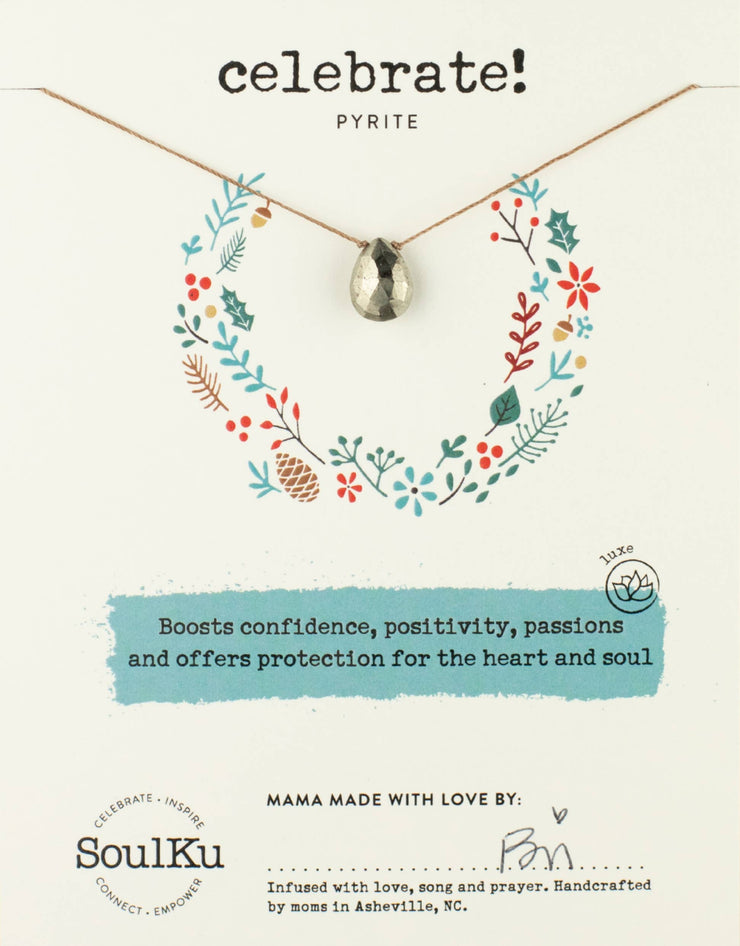 Pyrite Luxe Necklace to Celebrate! - OLOVE35