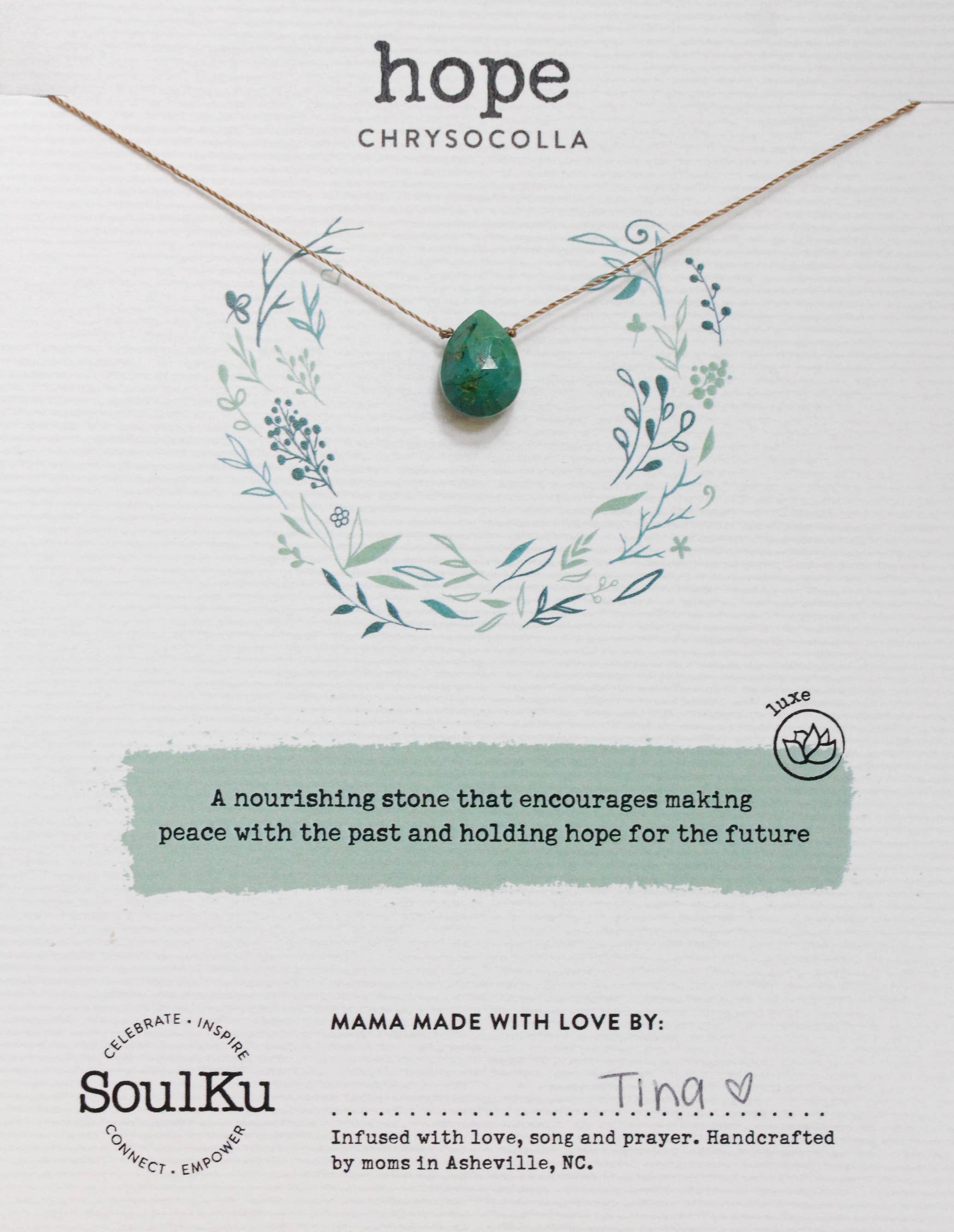 Chrysocolla Luxe Necklace for Hope