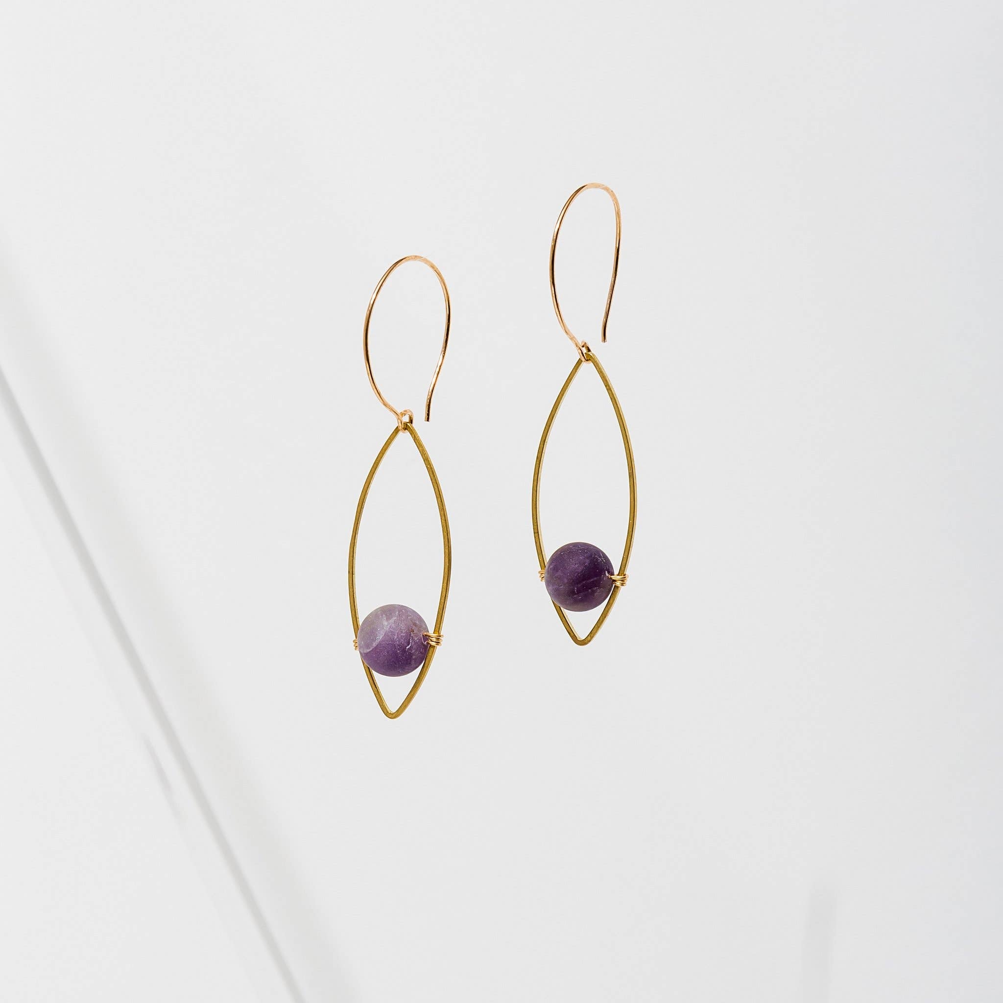 Georgia Earrings: Amethyst