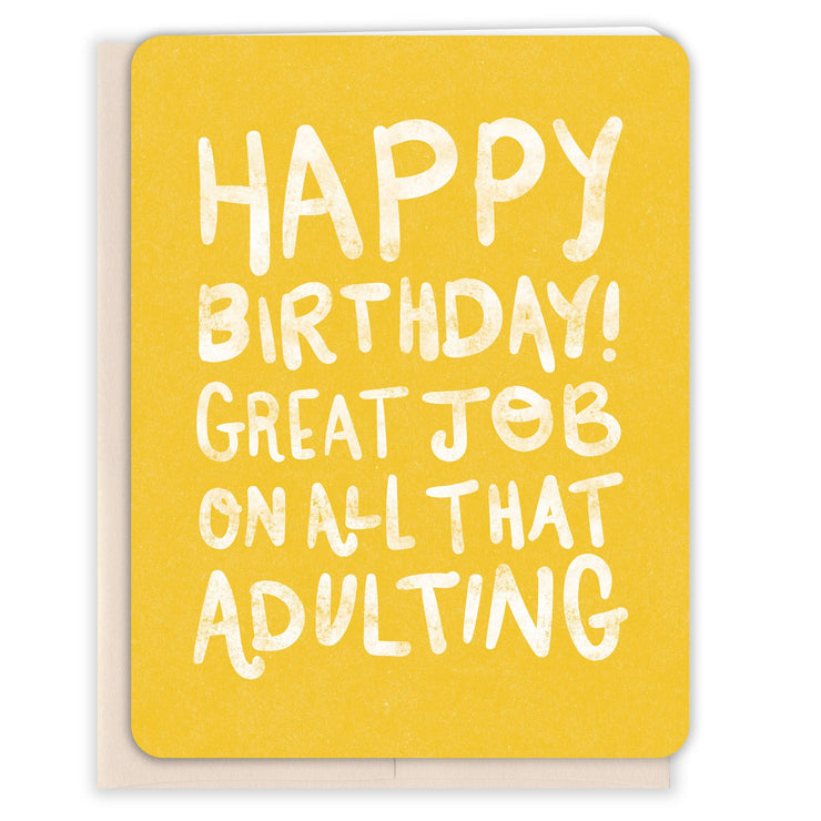 Adulting Funny Birthday Card - One Strange Bird