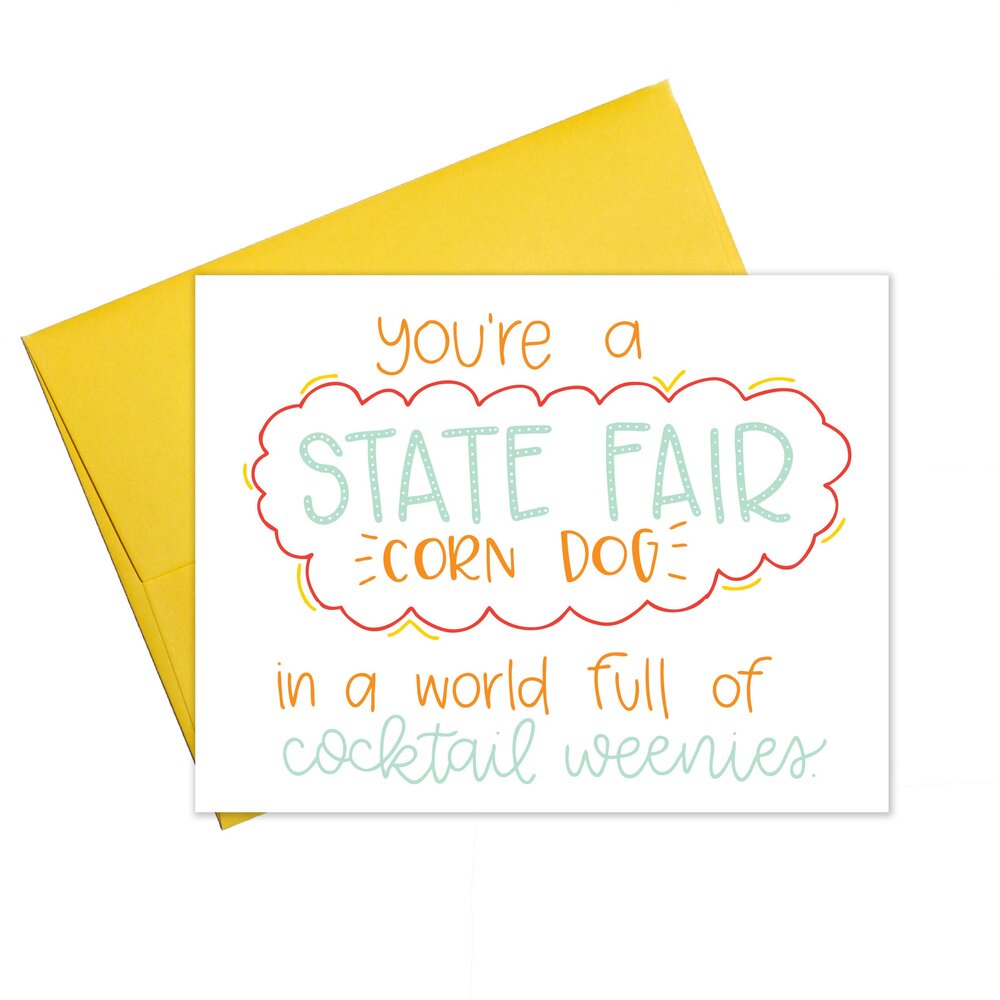 State Fair Corn Dog Card - One Strange Bird