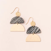 Stone Half Moon Earring