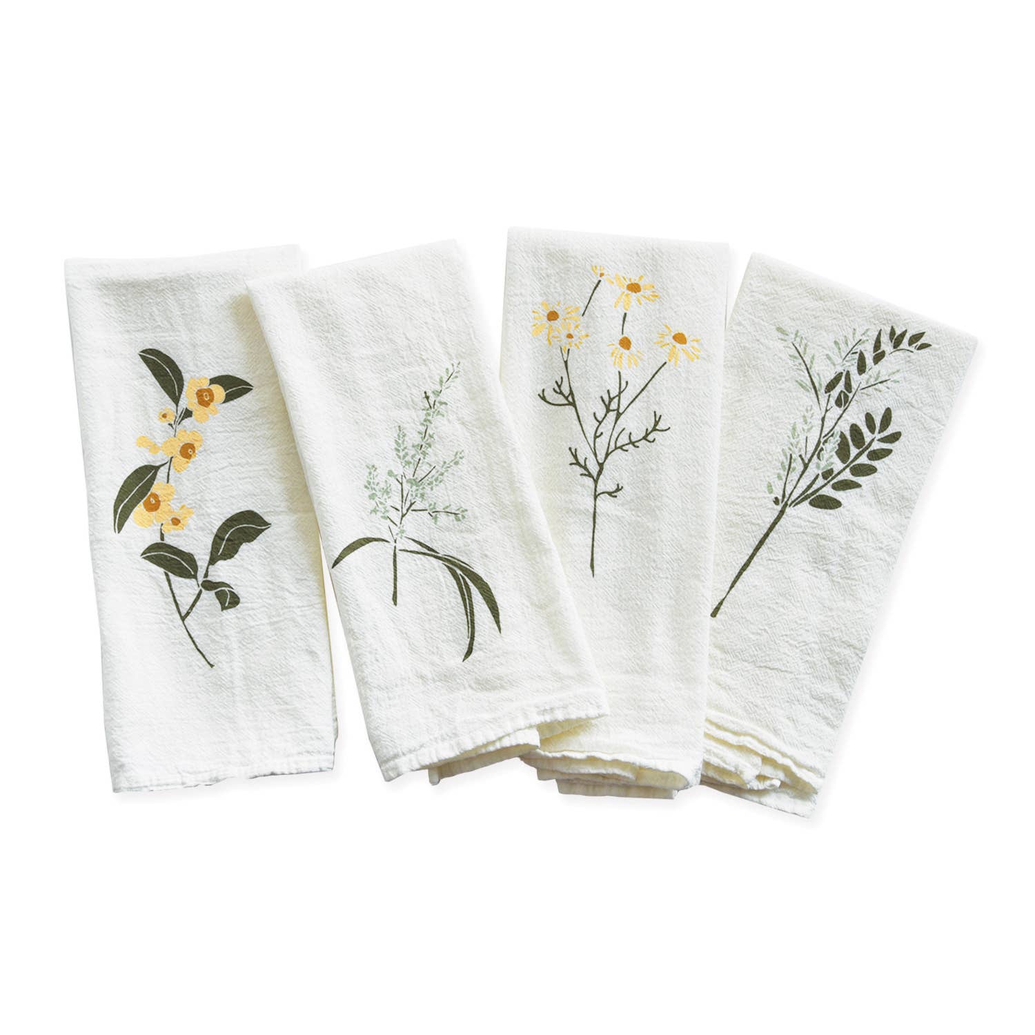 Herbal Tea Garden Napkins / Set of 4 - One Strange Bird