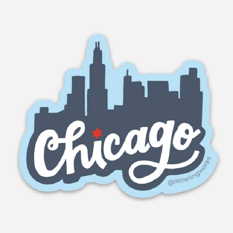 Hand-Drawn Chicago Skyline Sticker