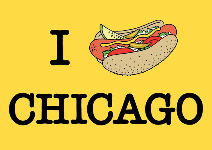 Chicago Hot Dog Postcard