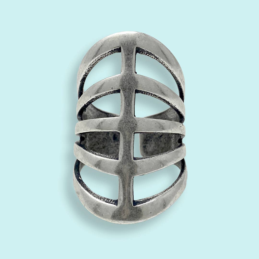 Silver Gladiator Ring: Carded