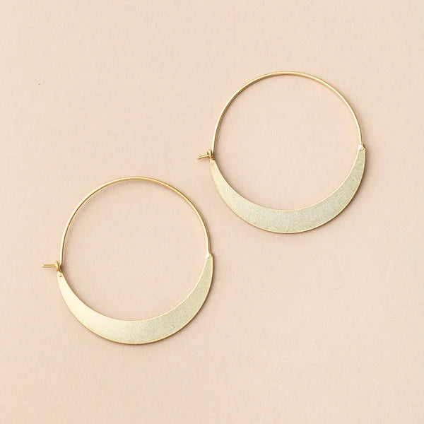 Crescent Hoop/Gold Vermeil/Silver