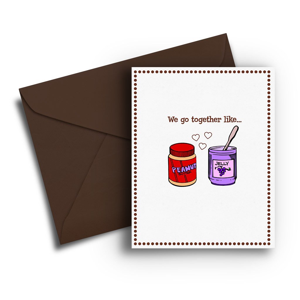 Peanut Butter & Jelly Love Card - One Strange Bird
