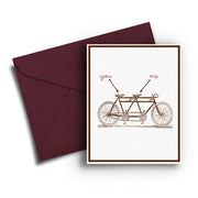 Tandem Bike Anniversary Card - One Strange Bird