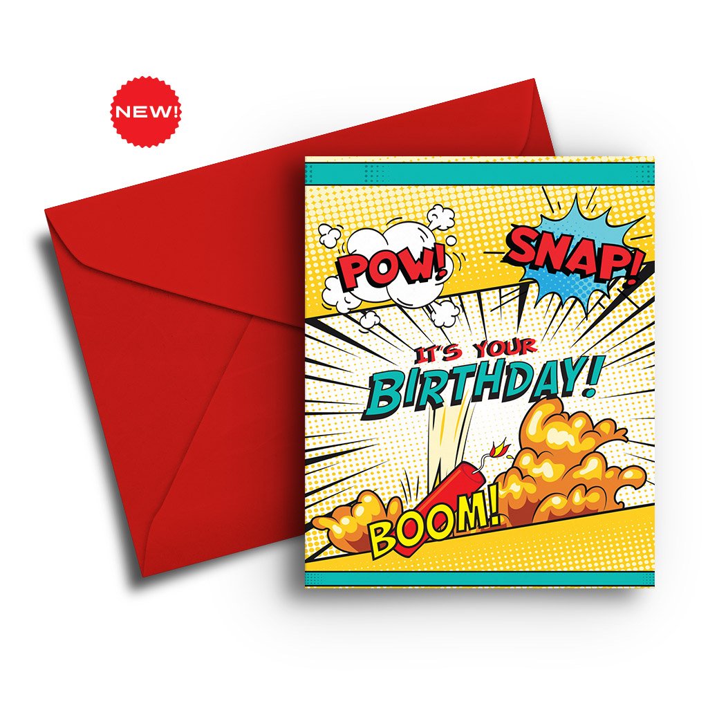 Superhero Comic Book Birthday Card - One Strange Bird