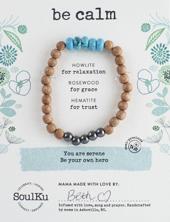 HOWLITE BE YOUR OWN HERO BRACELET FOR BE CALM - One Strange Bird