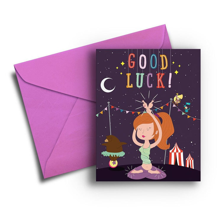 Cross Fingers and Toes Good Luck Card - One Strange Bird