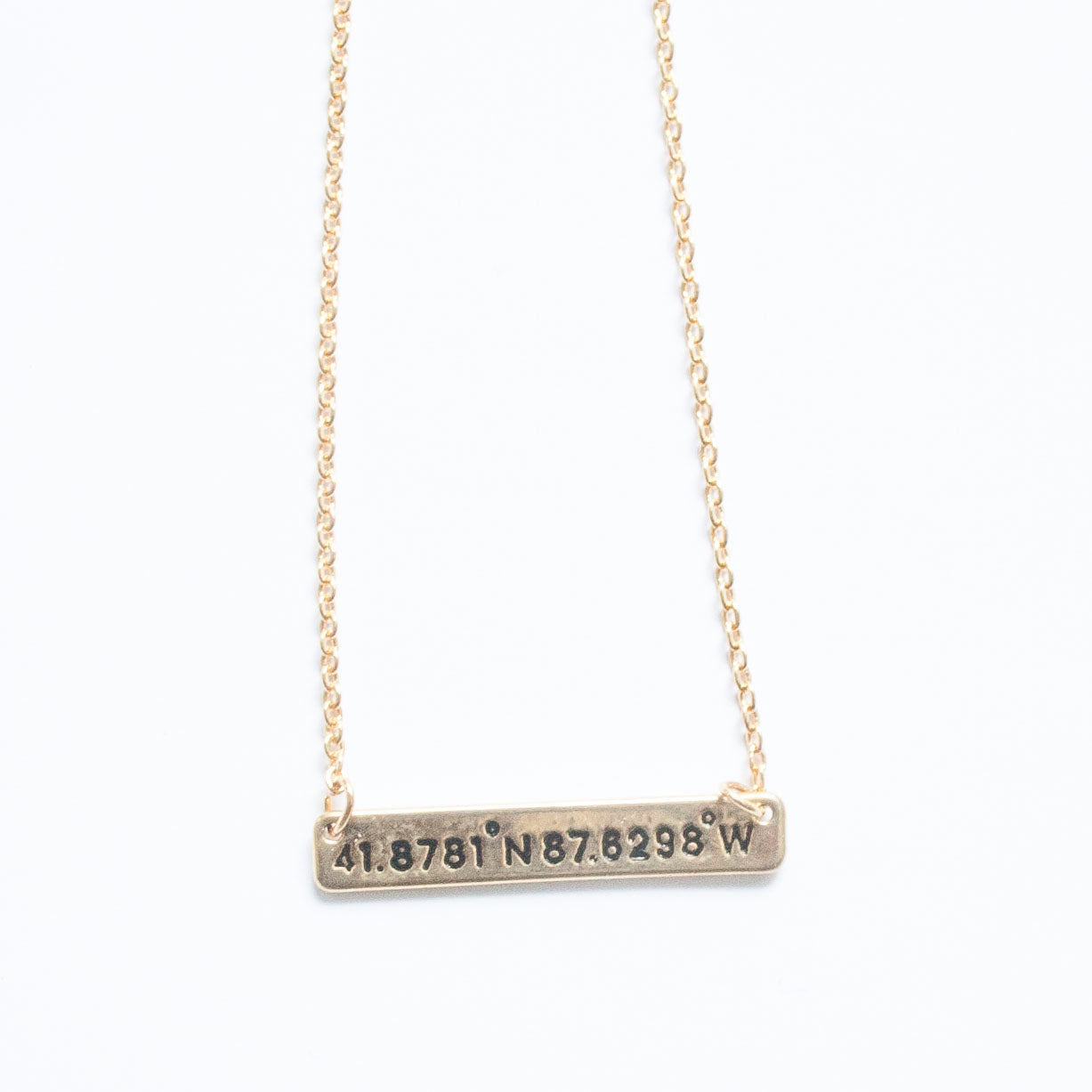 Chicago Coordinates Necklace - One Strange Bird
