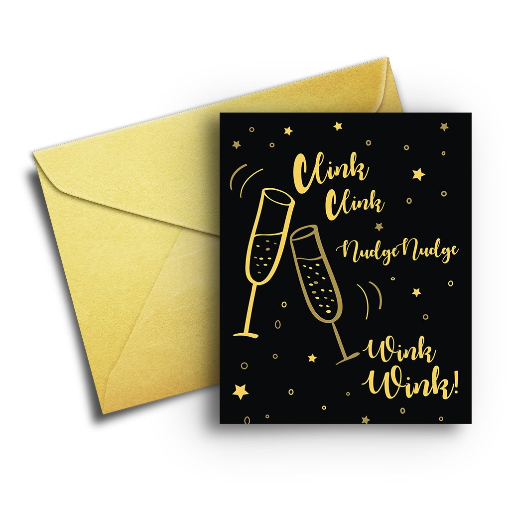Clink Clink Anniversary Card - One Strange Bird