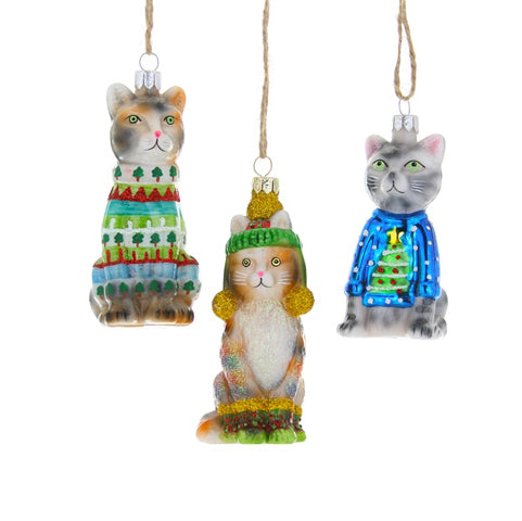 Holiday Kitten-  Ornament - One Strange Bird