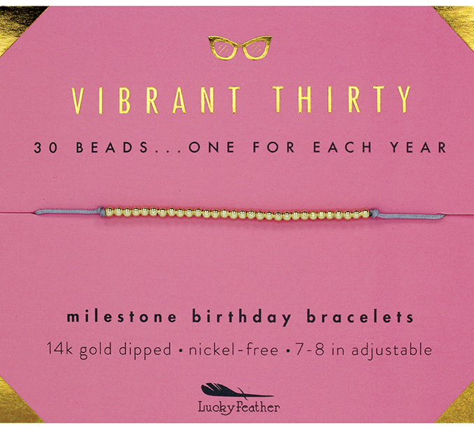 LUCKY FEATHER MILESTONE BIRTHDAY BRACELETS - One Strange Bird