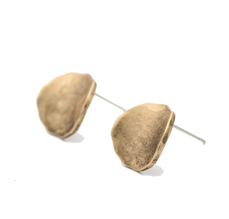 Hammered Stud Earrings - One Strange Bird