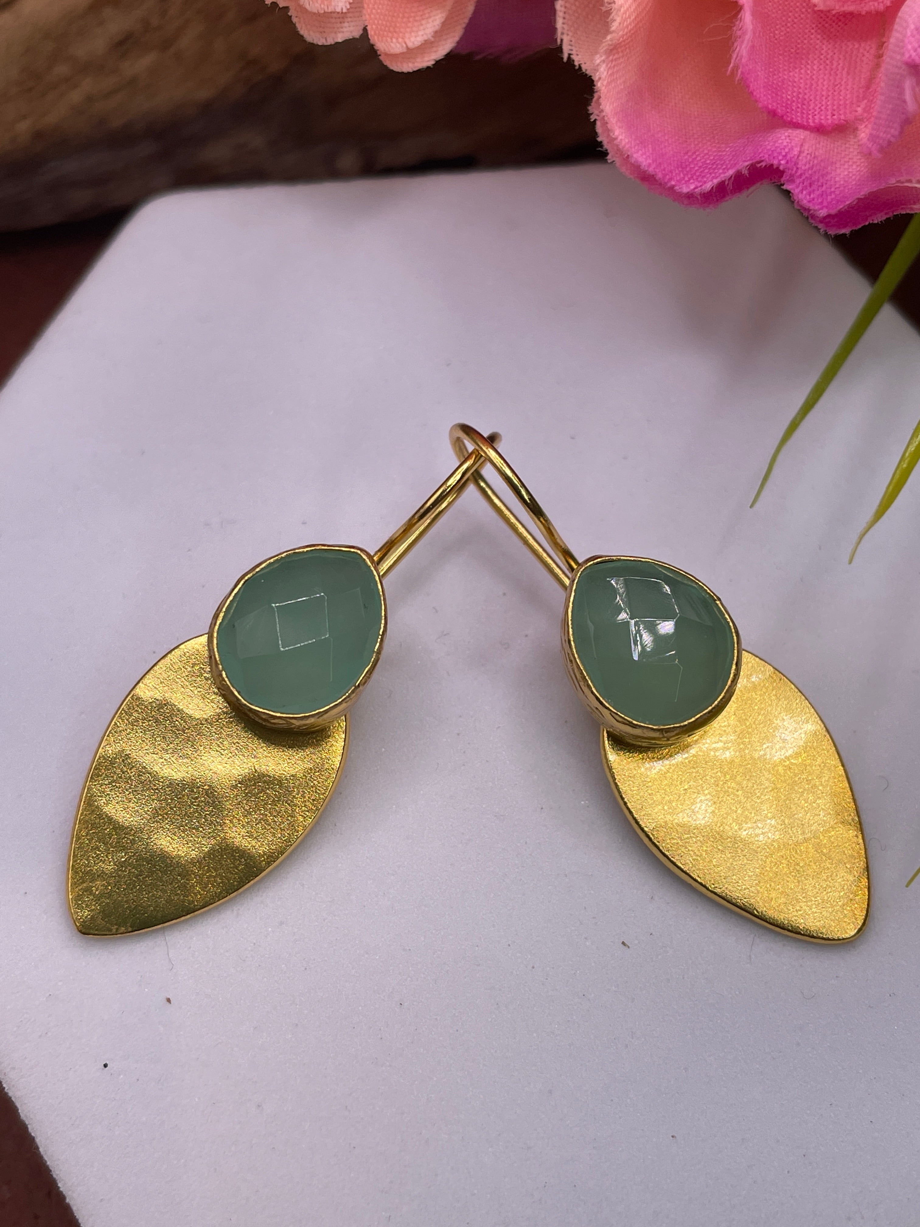 Hammered Leaf Earrings