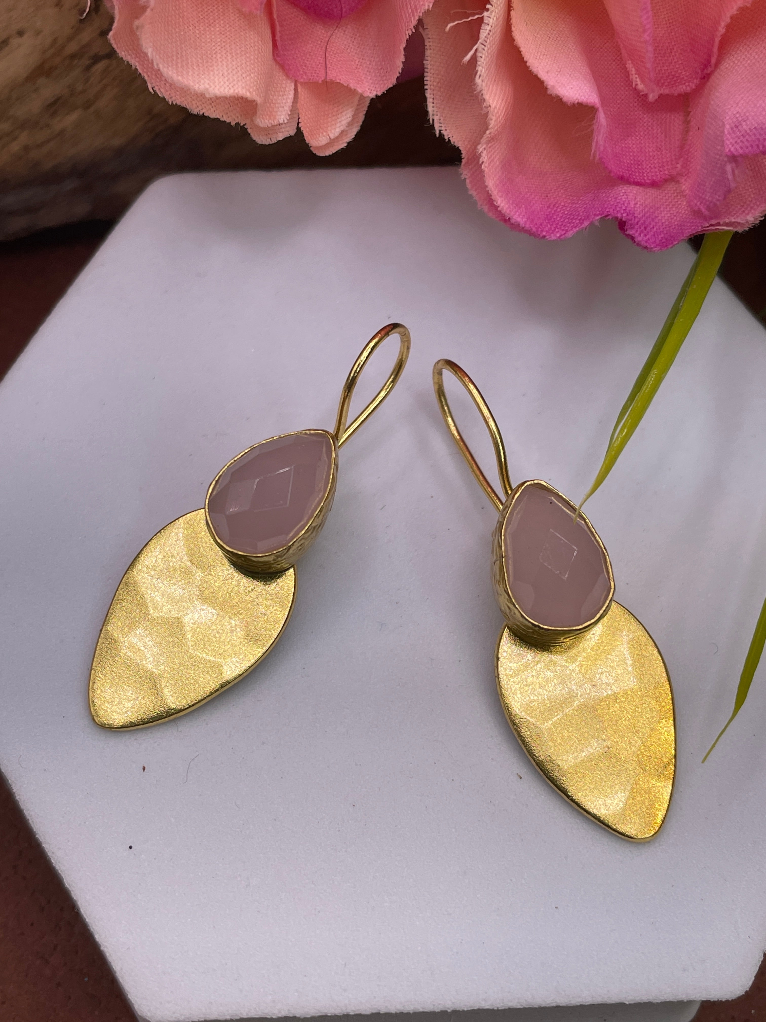 Hammered Leaf Earrings