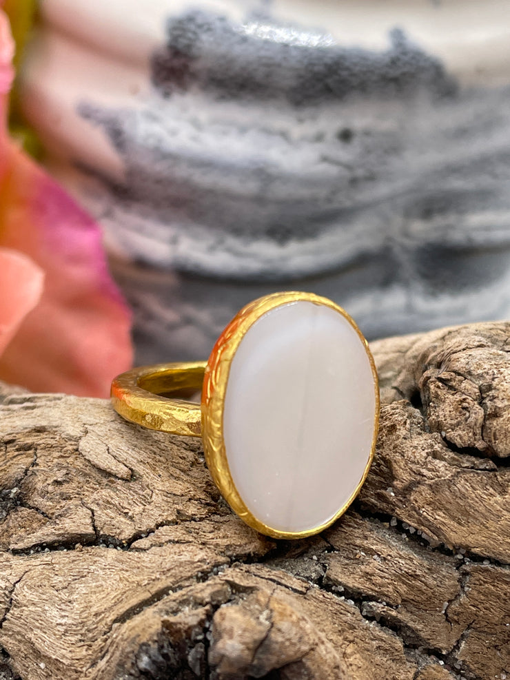 Small Oval Stone Ring