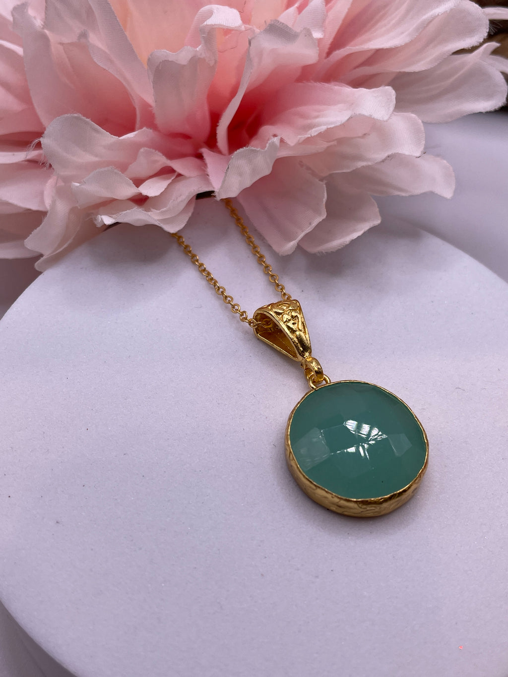 Circle Stone Necklace