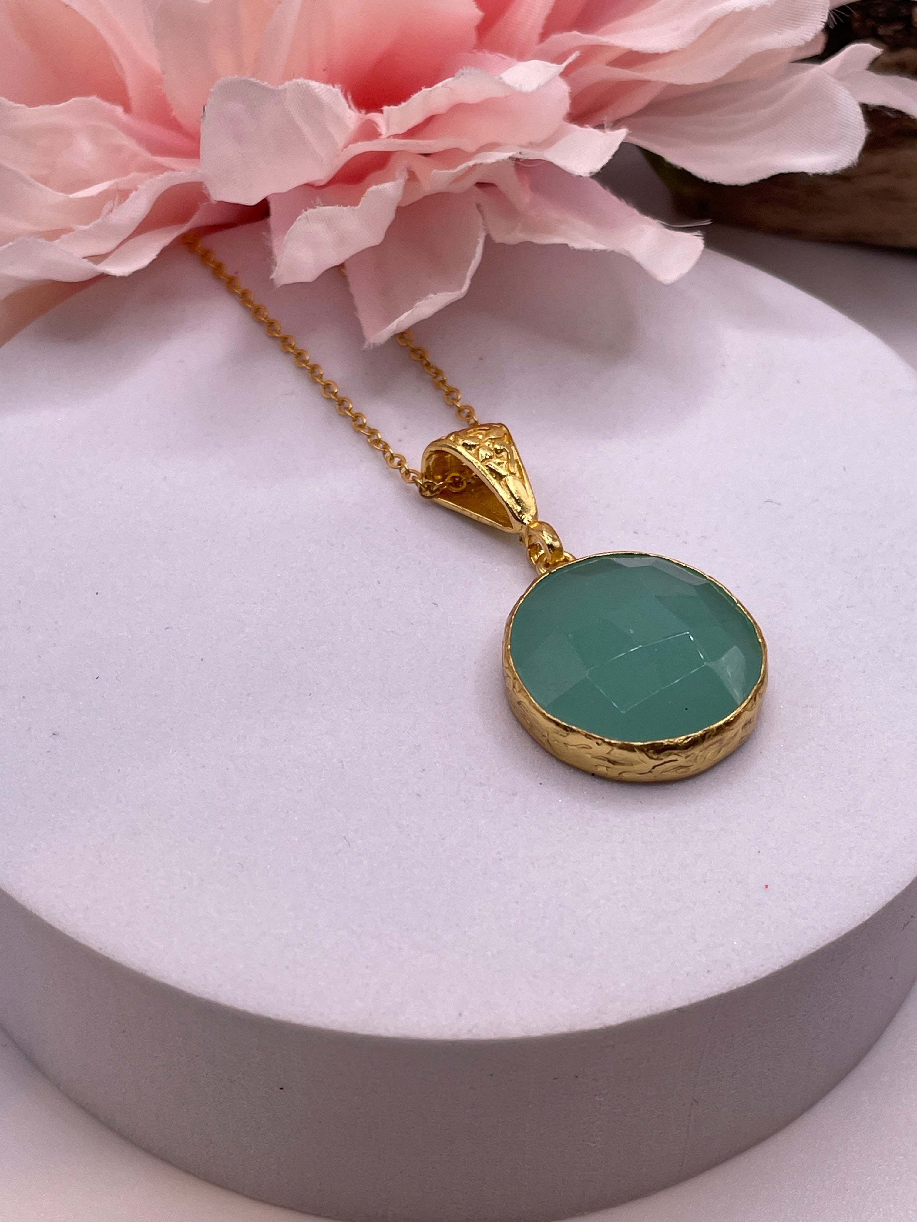 Circle Stone Necklace