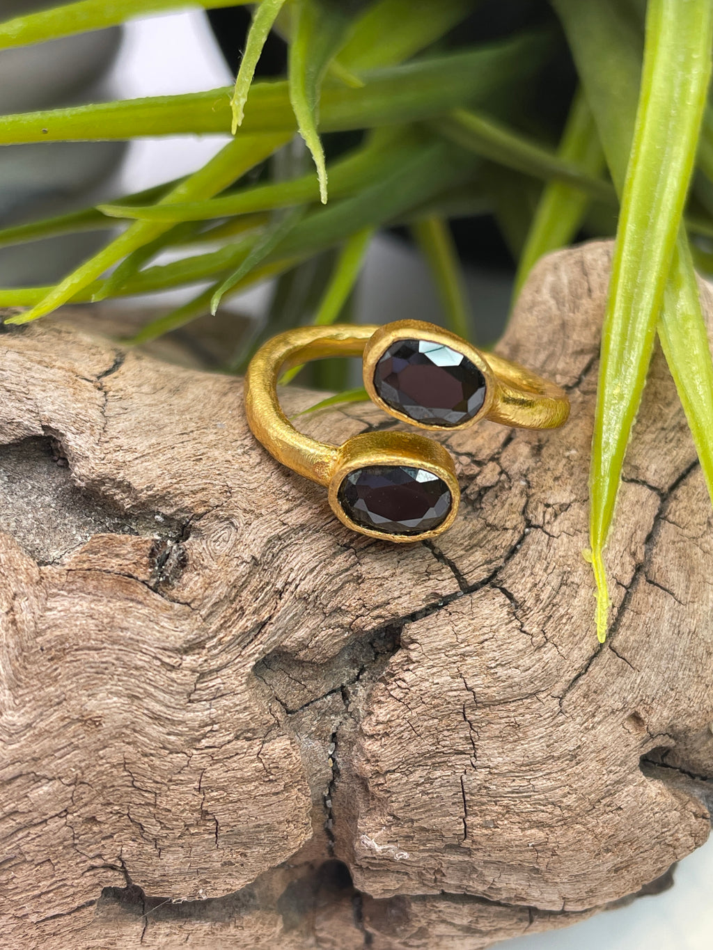 Double Black Onyx Ring