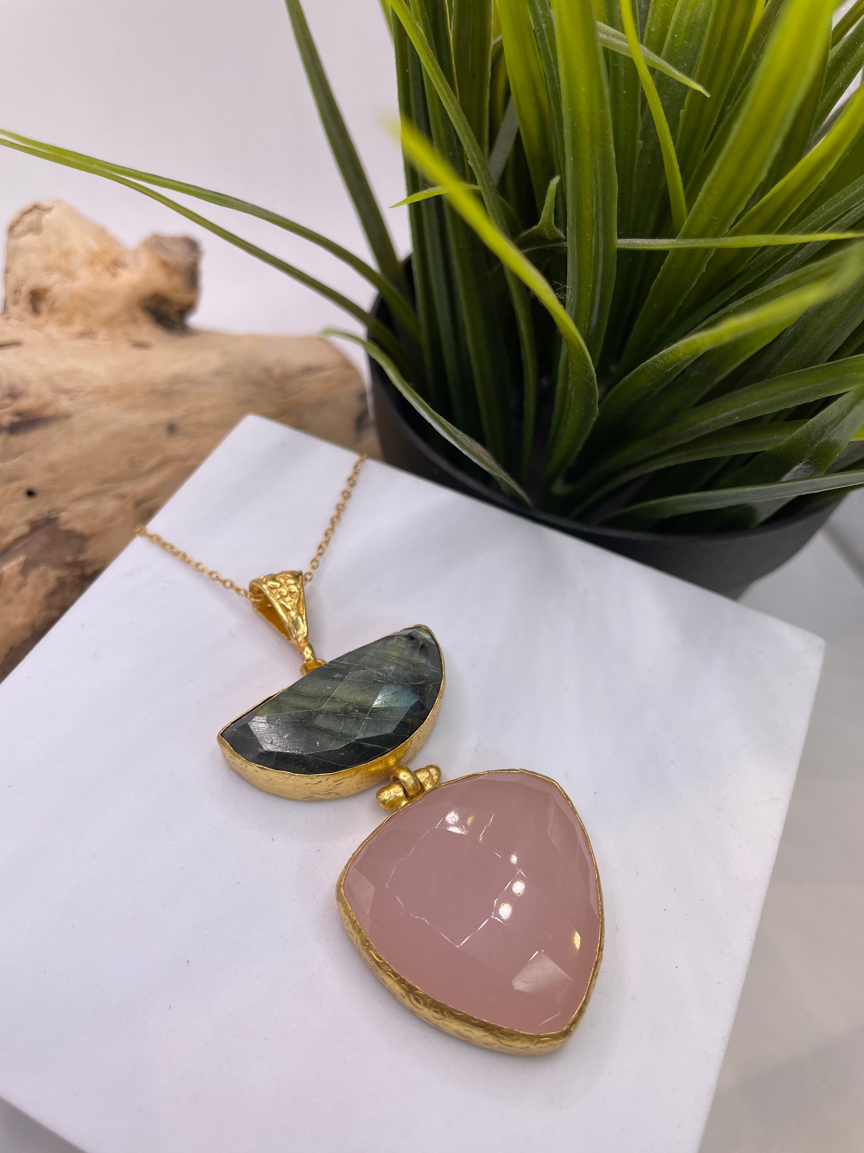 Double Stone Necklace