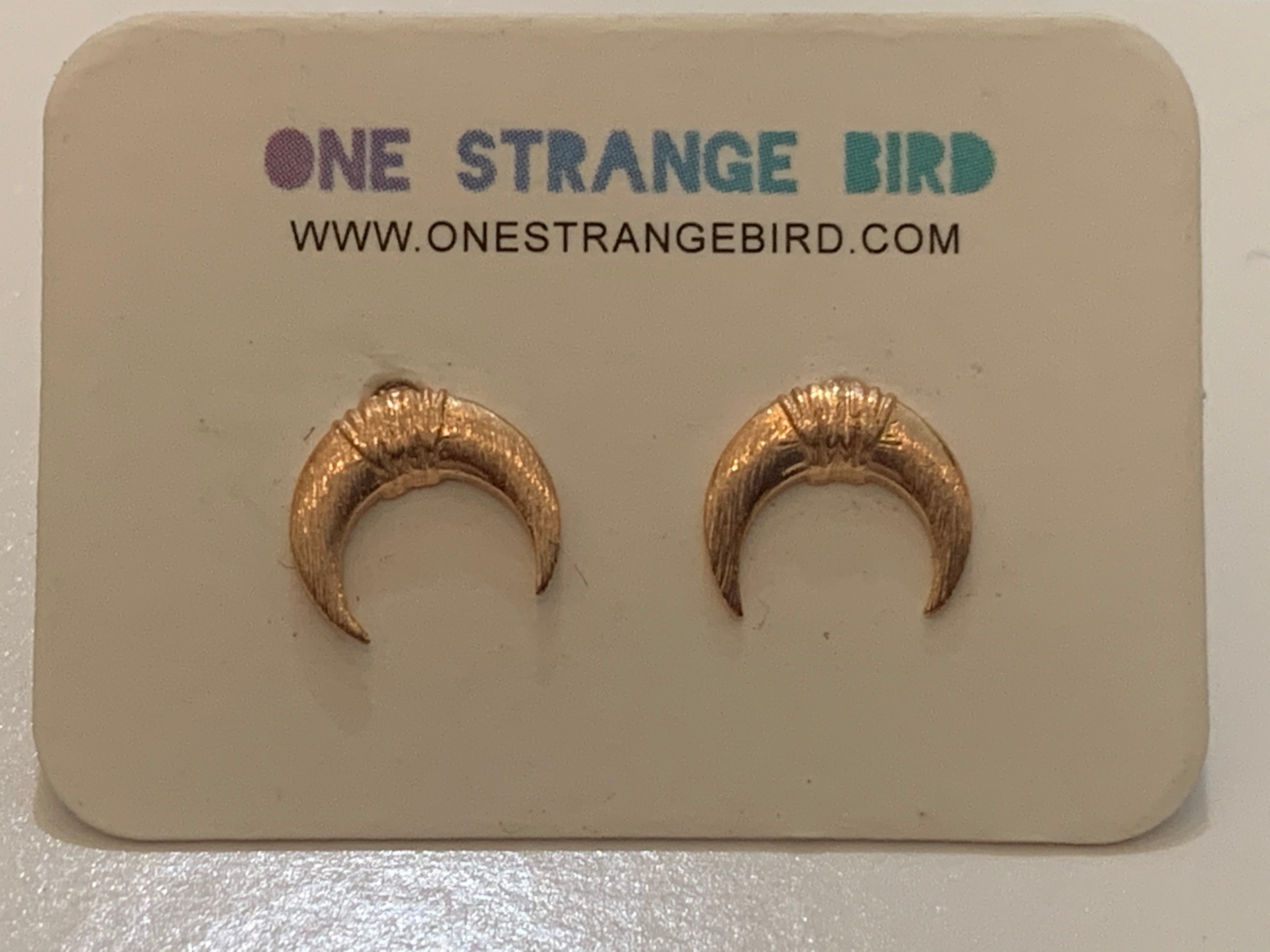 Crescent Studs - One Strange Bird