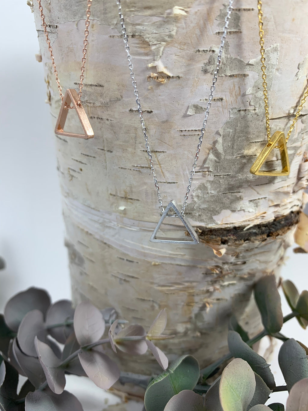 Simple Minimalist Triangle Necklace