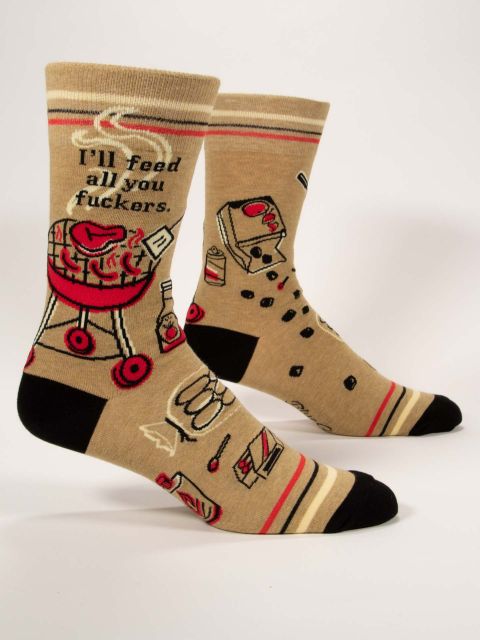 Feed You F*ckers M-Crew Socks
