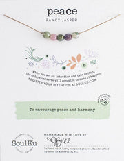 Fancy Jasper Intention Necklace for Peace - One Strange Bird